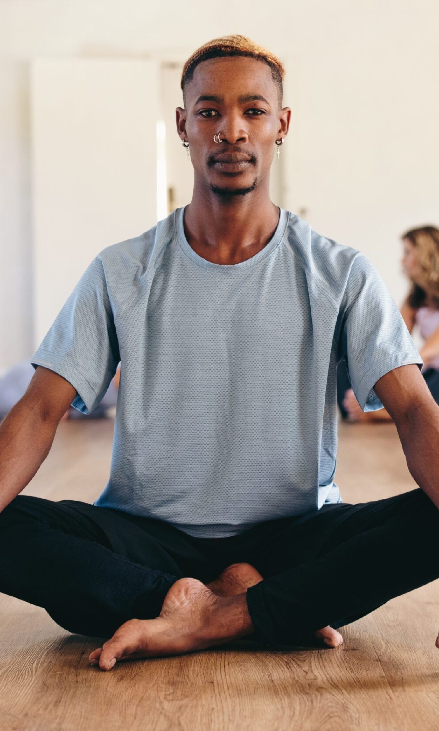 Portrait,Of,A,Male,Yogi,Looking,At,The,Camera,While